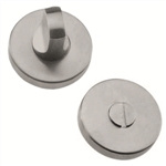 bathroom door thumb turn with release 52mm round rosette manufactured in satin stainless steel muinoxr